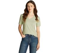 Calvin Klein Jeans Women's CK Embro Badge V-Neck Tee S/S T-Shirt, Celadon Green, XXS