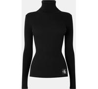 Calvin Klein Jeans Women's Roll Neck Knitted Top Noir 12 (M) Female