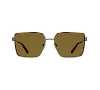 Calvin Klein Jeans Women's Sunglasses CKJ26201S - Amber Gold/Matte Burgundy with Solid Brown Lens