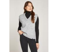 Calvin Klein Jeans Women's Textured Knitted Sweater Vests Gris chiné 12 (M) Female