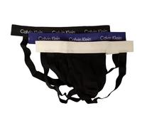 Calvin Klein Jock Strap Homme CK Lot de 3 Slips Jockstrap élastique Visible Article NB3363A, H4X B.ptm gry, spc blu, vprs gry WBS, XL