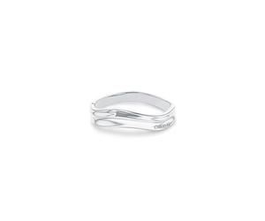 Calvin Klein Jonc pour Femme Collection ELEMENTAL en Acier inoxidable poli
