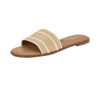 Calvin Klein Sandales plates Kendell pour femme, Naturel clair/blanc 110, 40 EU