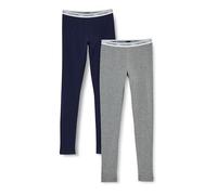 Calvin Klein Leggings Lot de 2 Fille Slim Fit, Multicolore (Greyheather/Peacoat), 14-16 Ans