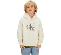 Calvin Klein Sweat à capuche Light Monologo Ib0ib02615 Gris (Whitecap Gray) 14 ans Garçon