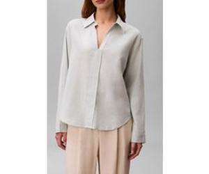Calvin Klein Linen Ls Shirt Pale Meadow Taille: M | Manches longues Outlet | Femme | Blanc