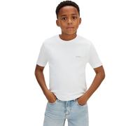 Calvin Klein Logo Label SS T-Shirt Lvcksja08b S/S, White (White 11-0601 TCX), 6 Ans Garçon