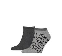 Calvin Klein Sneaker Chaussettes, Gris, 43/46 (Lot de 2) Homme