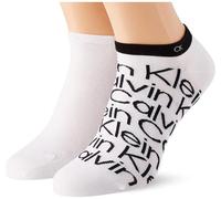 Calvin Klein Sneaker Chaussettes, Blanc, 43/46 (Lot de 2) Homme