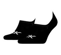 Calvin Klein Logo Men's Liner Socks 2 pack, Footie Pour des hommes, Black, 39/42