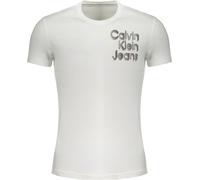 Calvin Klein Logo T-shirt en coton bio, col rond, manches courtes : Taille - L Taille : L