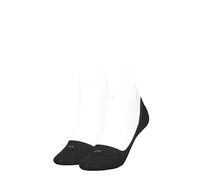 Calvin Klein Logo Women's Liner Socks 2 pack, Footie aux femmes, Black, 35/38