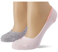 Calvin Klein Logo Women's Liner Socks 2 pack, Footie aux femmes, pink melange, 39/42