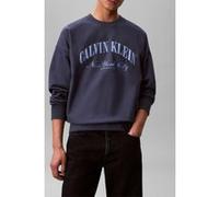 Calvin Klein Long Sleeve Premium Terry Calvin Logo Dark Denim Taille: M | Pulls Outlet | Homme | Bleu