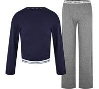 Calvin Klein Long Sleeved Shirt And Pyjama Trouser Set Junior Blu/Gry 0SM 10Y Female