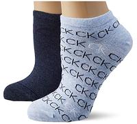 Calvin Klein Sneaker Chaussettes, Bleu Marine, Taille Unique (Lot de 2) Femme