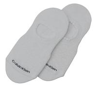 Calvin Klein Lot de 2 paires de chaussettes Diamond Open Work High Cut Footie pour femme, Blanc., taille unique