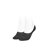 Calvin Klein Footie Chaussettes, Noir, Taille Unique (Lot de 2) Femme