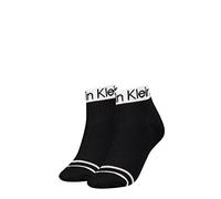 Calvin Klein Quarter Chaussettes, Noir, Taille Unique (Lot de 2) Femme