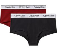 Calvin Klein Lot de 2 Shorty G80G800727 pour Fille, Hipster, Brique réfractaire, Noir, 10 Ans