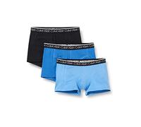Calvin Klein Lot de 3 Boxers Homme Trunk 3 PK avec Stretch, Black/Delft/Silver Lake Blue, L [Amazon Exclusive]