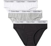 Calvin Klein Lot de 3 Culottes Bikini G80g800728 pour Fille, Noir/Gris/Blanc, 10 Ans