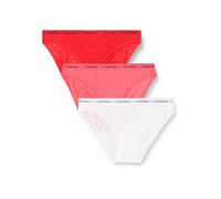 Calvin Klein Lot de 3 Culottes de Bikini Taille Basse pour Femme, Multicolore (Azalea/Litchi/Blanc), XL