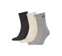 Calvin Klein Lot de 3 paires de chaussettes courtes pour homme, Mélange de gris moyen., taille unique