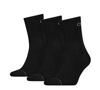 Calvin Klein Lot de 3 paires de chaussettes courtes pour homme, Noir, taille unique
