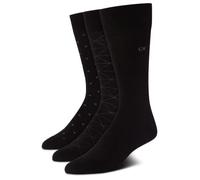 Calvin Klein Lot de 3 paires de chaussettes décontractées classiques pour homme, Noir, taille unique