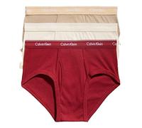 Calvin Klein Lot de 3 Slips Classiques en Coton pour Homme, Tuffet, Tapis Rouge, Tapioca, XX-Large