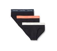 Calvin Klein Lot de 3 Slips pour Homme - 0000U2661G - Multicolore (Corps Noirs avec Encre/Corail Pop/Neige), S, Multicolore (Corps Noir avec Encre/Corail Pop/Neige), S