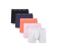 Calvin Klein Lot de 5 Boxers 000NB2877A pour Homme, Multicolore (Noir/Neige chiné/Corail Pop/Encre/po), XL, Multicolore (Noir/Neige chiné/Corail Pop/Encre/po), XL