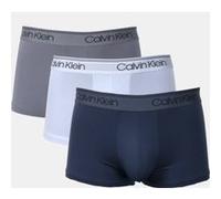 Calvin Klein Low Rise Trunk 3pk Hemisphere Blue, Plein Air, Convoy Taille: S | Sous-vêtements Outlet | Homme | Bleu