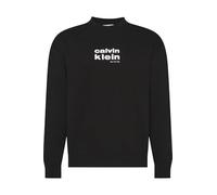 Calvin Klein Ls 350Fleece Retro Graphic Crewn Lv04Le250G Sweatshirts, Black (Black), L Homme