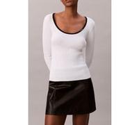 Calvin Klein Ls Color Blocked Cotton Longsleeve Black Taille: M | Manches longues Outlet | Femme | Le Noir