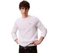 Calvin Klein LS Easy Monogram Tee LV04RD247G T-Shirts pour Hommes, Blanc (Bright White), M, Blanc (Blanc Vif), M