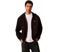 Calvin Klein Ls EU 350Terry Monogram Fz Hoodi Lv04Rd240G Sweatshirts, Black (Black), XXL Grande Taille Homme