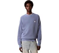 Calvin Klein Pull Ls EZ Cotton Waffle Crwnk SWTR 9 Lv04Rd313G Bleu (Dusty Sailor) S Homme