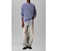 Calvin Klein Pull Ls EZ Cotton Waffle Crwnk SWTR 9 Lv04Rd313G Bleu (Dusty Sailor) S Homme