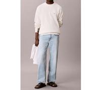 Calvin Klein Jeans Pull EZ Cotton Waffle léger Crème L