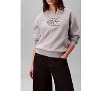 Calvin Klein Ls Foil Monologo Sweatshirt Heroic Grey Heather Taille: M | Pulls Outlet | Femme | Gris