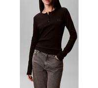 Calvin Klein Ls Monologo Crew 2x2 Black Taille: M | Manches longues Outlet | Femme | Le Noir