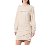 Calvin Klein Ls Monologo Terry Crew Fashion D Lv047E224G Robes, Brown (Silvermoss), S Femme