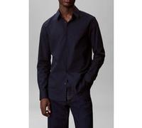 Calvin Klein Solid Stretch Slim Fit Long Sleeve Shirt Bleu,Noir S Homme