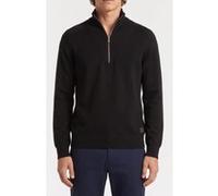 Calvin Klein Ls Tech Knit Quarter-zip Sweater Black Taille: S | Pulls Outlet | Homme | Le Noir
