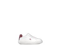 Calvin Klein LTH Ym0Ym01344 Chaussures Basses à Lacets pour Homme, Beige (Blanc Vif/rhubarbe), Pointure 42