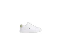 Calvin Klein LTH Ym0Ym01435 Chaussures Basses Classiques à Lacets pour Homme, Blanc (Bright White/Sage Green), Pointure 40