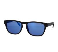 Calvin Klein - Lunettes de soleil carrées avec verres effet miroir bleus - unisex - Accessoires - Noir - Taille: 55 MM