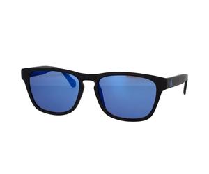 Calvin Klein - Lunettes de soleil carrées avec verres effet miroir bleus - unisex - Accessoires - Noir - Taille: 55 MM